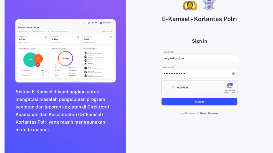 Aplikasi e-Kamsel Korlantas Polri
